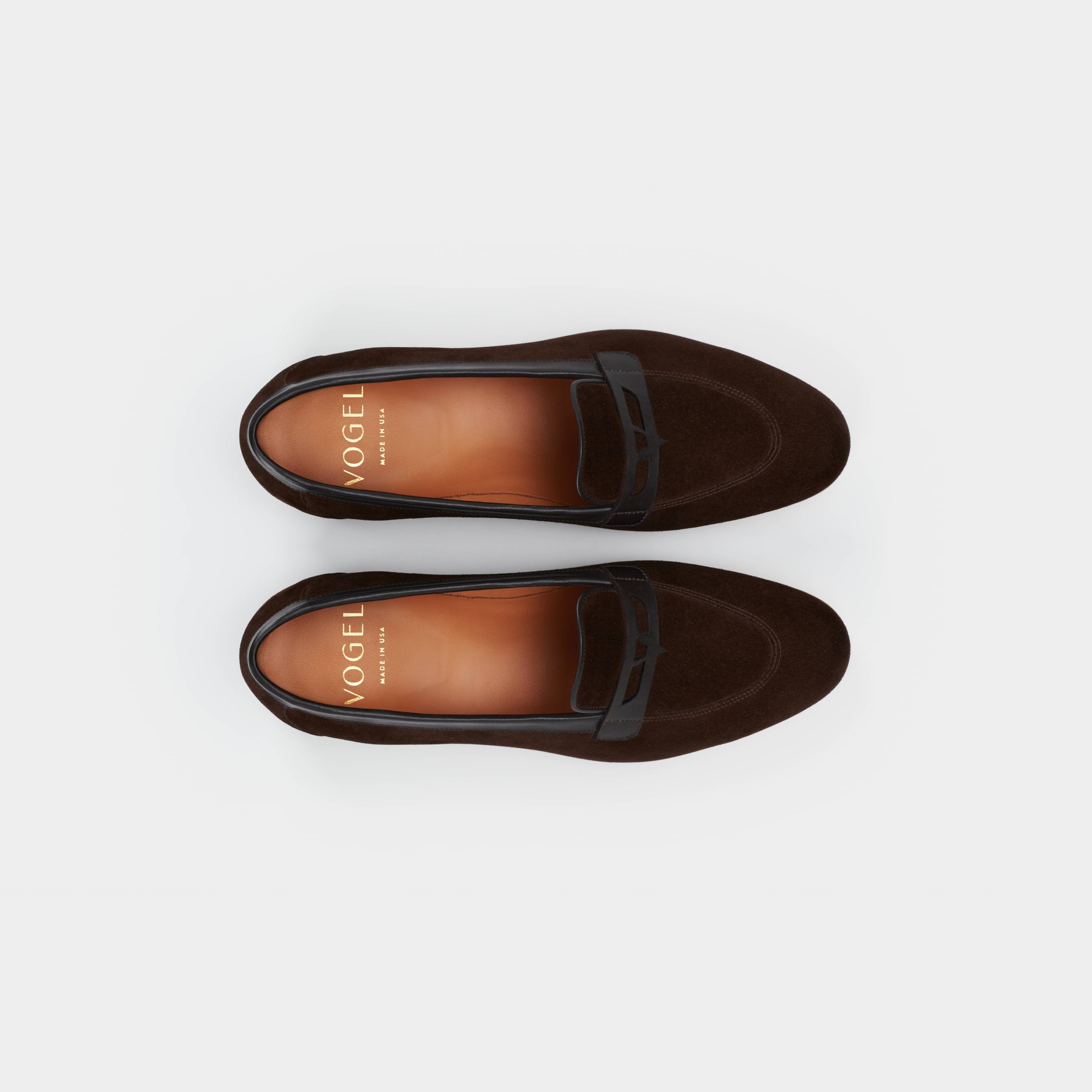 E. Vogel Bespoke Mahogany Calf Leather Split Toe Penny Loafer 11 EE Rimini Penny Loafer — Brown Leather | HolloShoe main image 3