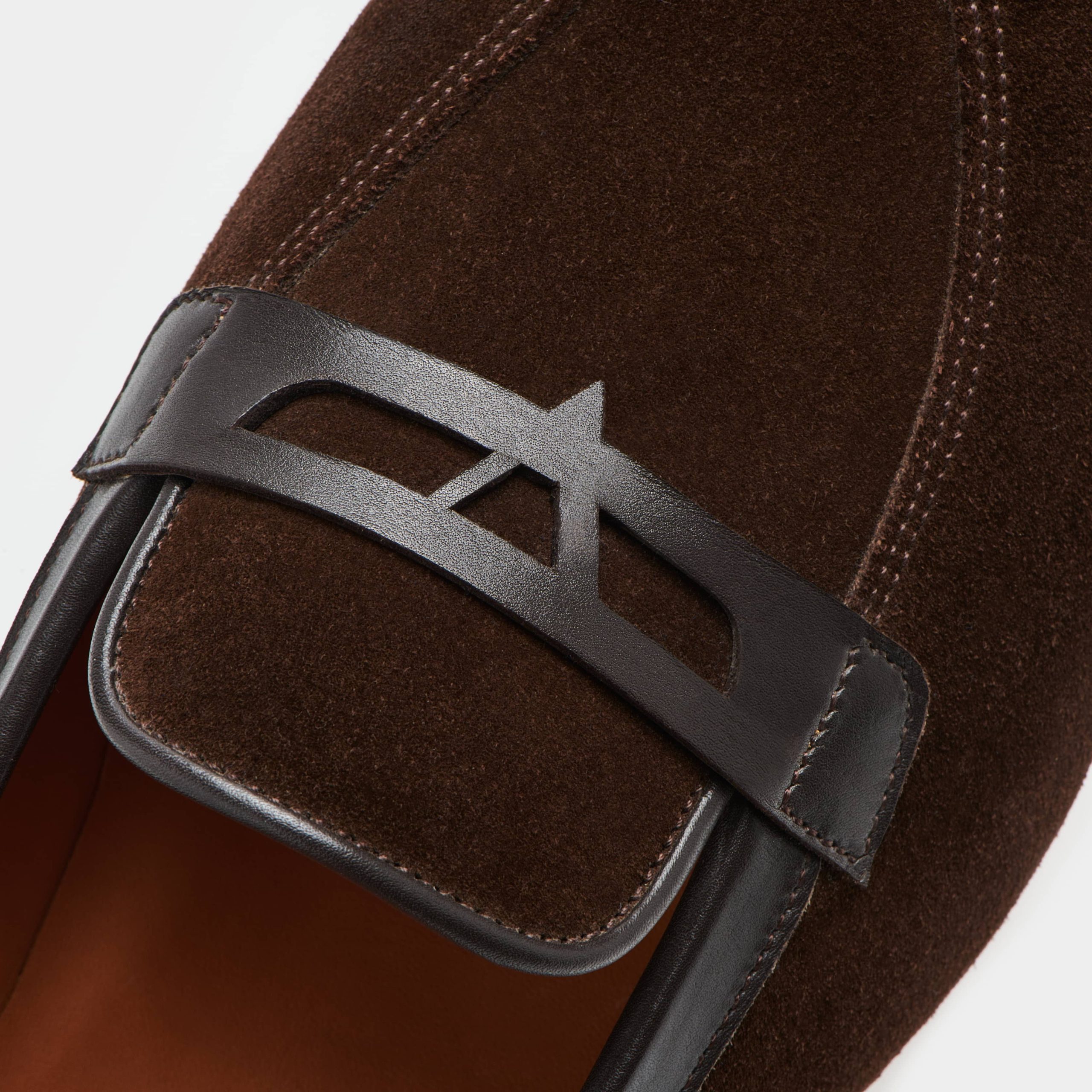 E. Vogel Bespoke Mahogany Calf Leather Split Toe Penny Loafer 11 EE EYTYS Savant Brown Calf-Hair Leather Loafers main image 3